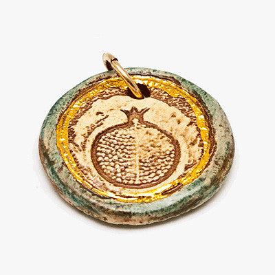 Gold Pomegranate - Rimon Clay Pendant