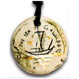 Sea of Galilee Clay Golden Pendant