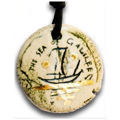 Sea of Galilee Clay Golden Pendant