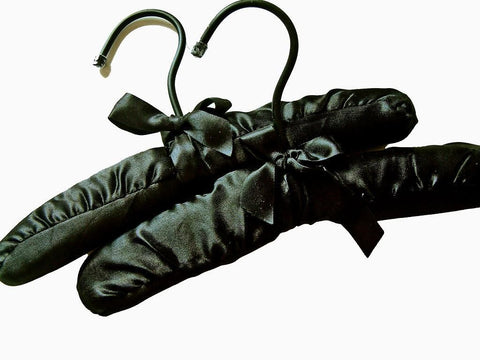Black Satin Hangers (pack of 2 hangers)