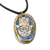 Golden Mazal Hamsa - Good Fortune Clay Golden Pendant