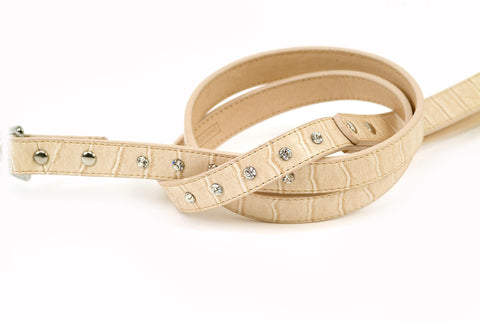 Cream of the Croc Dog Lead
