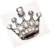 New Clear Diamante Crown Clear ID Tags or Charms for Cats or Dogs