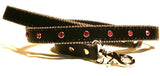 Monte Carlo Lead in Vulcan Black with red diamantes