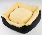 Senior Gold Sheepy Dog Beds in Wheat with Black Trim size Small 56cmx56cm