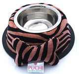 Tiger Dining Bowl with Detachable Cuddly Bone Toy (Anti Slip)